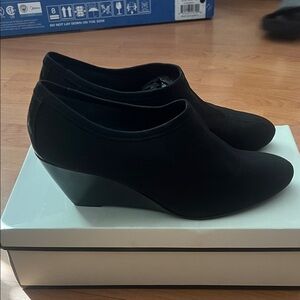Etienne Aigner Black Wedge Shoes